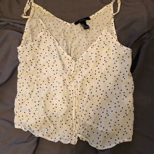 🆑⚡️White tank top with navy blue stars